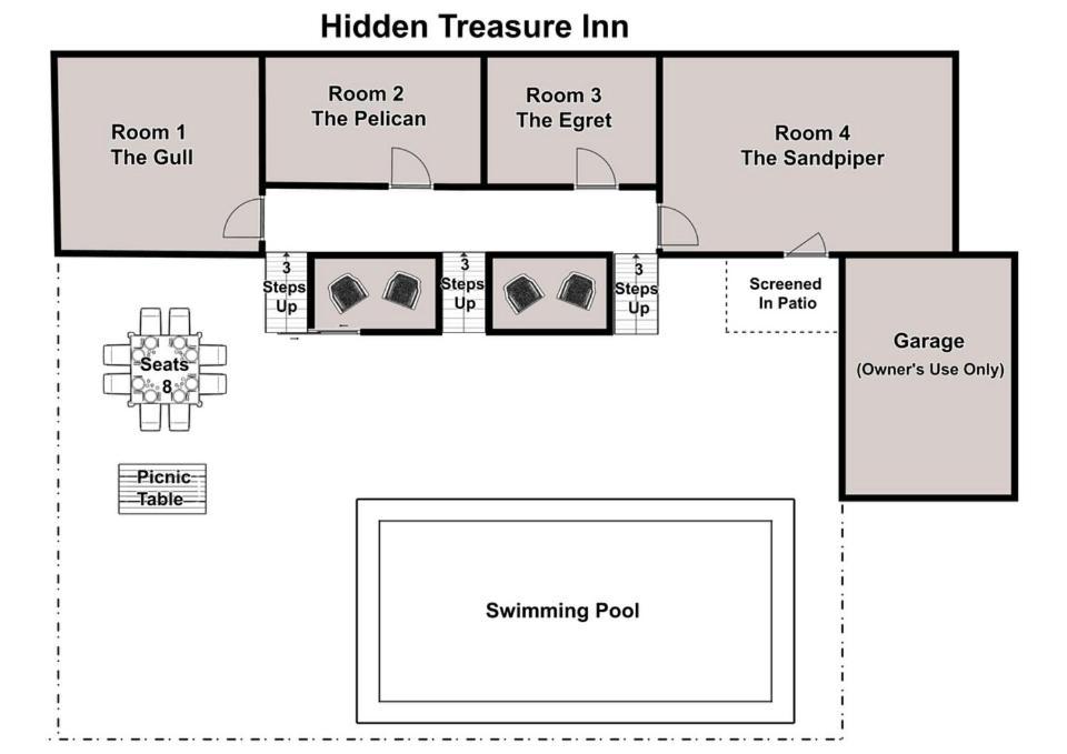 קיור ביץ' The Pelican Hidden Treasure Inn Room 2 By Bryant Real Estate מראה חיצוני תמונה